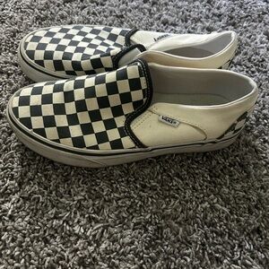 Vans Black and White Checkered Slip-Ons
